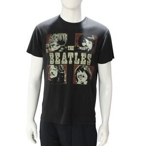 The Beatles Graphic T Shirt Large Black Apple Corps Band Tee